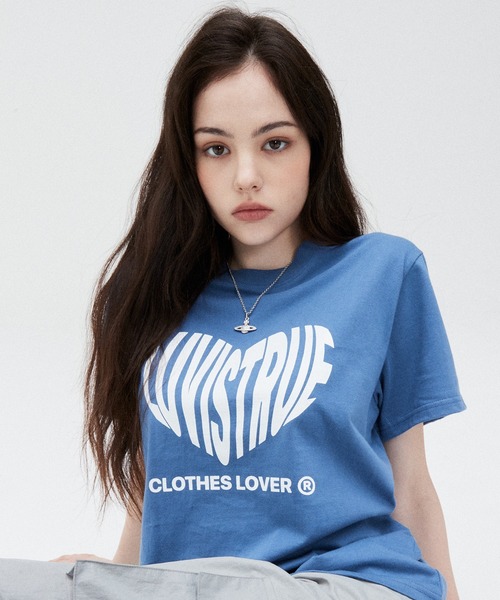 ★LUVISTRUE★SM GLITTER OFFSHOULDER TEE(CHARCOAL)★正規品 LUVISTRUE（ラヴイズトゥルー）の「SM GLITTER OFFSHOULDER TEE