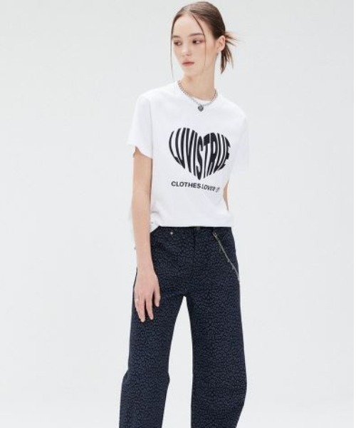 SU HEART LOGO TEE（Tシャツ/カットソー）｜LUVISTRUE（ラヴイズ