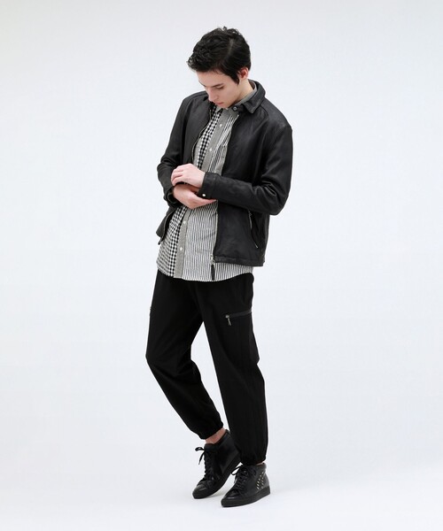 LOVELESS（ラブレス）の「レザーブルゾン（ブルゾン・メンズ・ブラック・L）」の3枚目の写真