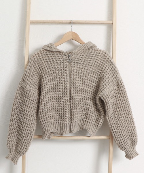 Miniministore(ミニミニストア)の「ニットパーカー 秋冬 カーディガン 韓国(ニット/セーター・レディース・ピンク/サンドベージュ/ブルーグレー/アイボリー・FREE)」の11枚目の写真