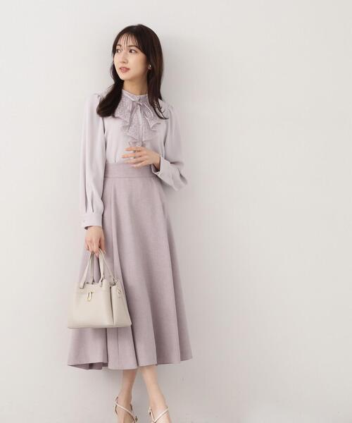 PROPORTION BODY DRESSING(プロポーションボディドレッシング)の「ファブリックフレアスカート / 1214120401(スカート・レディース・ブルー/ブラウン系その他/ネイビー・X-SMALL/SMALL/MEDIUM)」の7枚目の写真