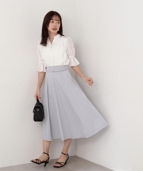 PROPORTION BODY DRESSING(プロポーションボディドレッシング)の「ファブリックフレアスカート / 1214120401(スカート・レディース・ブルー/ブラウン系その他/ネイビー・X-SMALL/SMALL/MEDIUM)」の13枚目の写真