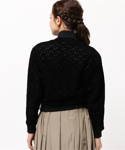 EDIT. FOR LULU（エディットフォールル）の「◆パイルレース ブルゾン（ブルゾン・レディース・ブラック・36/34）」の5枚目の写真