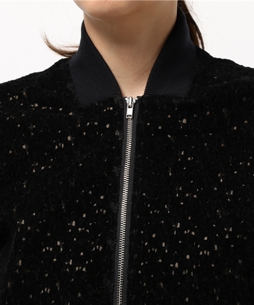 EDIT. FOR LULU（エディットフォールル）の「◆パイルレース ブルゾン（ブルゾン・レディース・ブラック・36/34）」の7枚目の写真