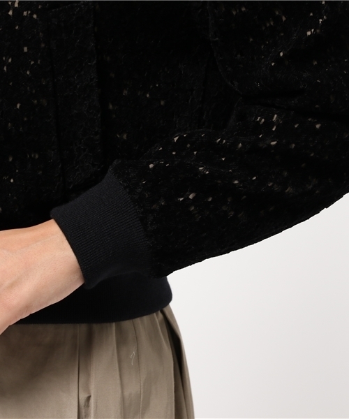 EDIT. FOR LULU（エディットフォールル）の「◆パイルレース ブルゾン（ブルゾン・レディース・ブラック・36/34）」の8枚目の写真