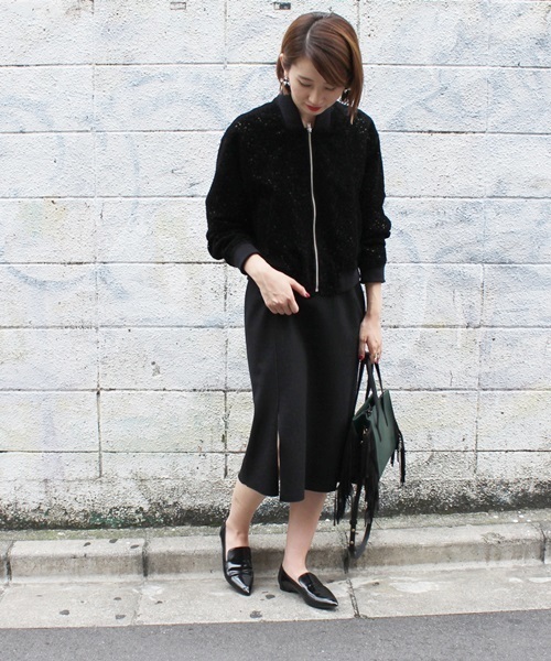 EDIT. FOR LULU（エディットフォールル）の「◆パイルレース ブルゾン（ブルゾン・レディース・ブラック・36/34）」の13枚目の写真