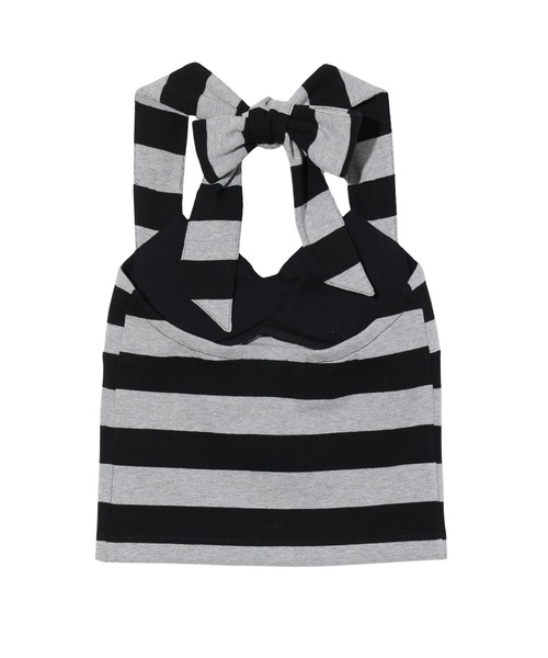 X-girl（エックスガール）の「STRIPED CAMISOLE（キャミソール・レディース・ライトブルー/ブラック/イエロー・S/M）」の4枚目の写真