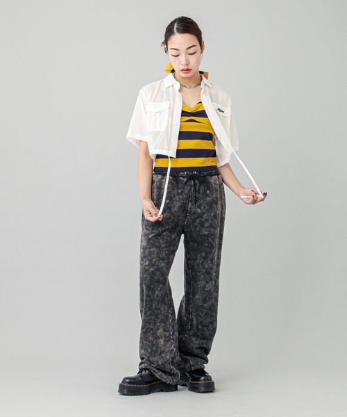 X-girl（エックスガール）の「STRIPED CAMISOLE（キャミソール・レディース・ライトブルー/ブラック/イエロー・S/M）」の17枚目の写真