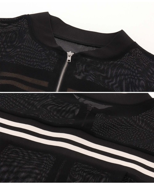 Settimissimo（セッティミッシモ）の「ラインデザイン シアー ブルゾン（ブルゾン・レディース・ブラック・M）」の7枚目の写真