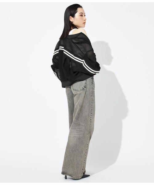 Settimissimo（セッティミッシモ）の「ラインデザイン シアー ブルゾン（ブルゾン・レディース・ブラック・M）」の11枚目の写真