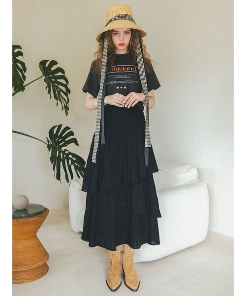 CALNAMUR（カルナムール）の「メッセージロゴTシャツ（Tシャツ/カットソー・レディース・ブラック/ホワイト/ピンク・FREE）」の14枚目の写真