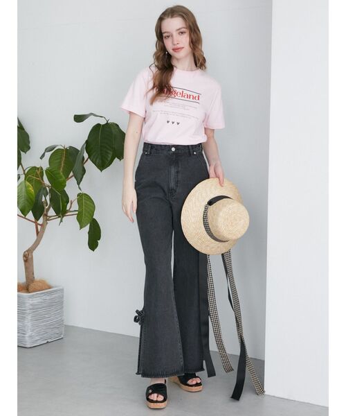 CALNAMUR（カルナムール）の「メッセージロゴTシャツ（Tシャツ/カットソー・レディース・ブラック/ホワイト/ピンク・FREE）」の17枚目の写真