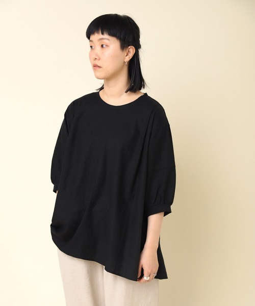 RNA-N(アールエヌエーエヌ)の「B2811 リネンレーヨンAラインブラウス(シャツ/ブラウス・レディース・ブラック/ライム/オフホワイト・MEDIUM)」の13枚目の写真