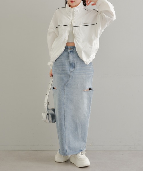 Chico（チコ）の「【2サイズ展開】サイドスリットデニムタイトスカート（デニムスカート・レディース・グレー/ブルー/スカイブルー・0/1）」の16枚目の写真