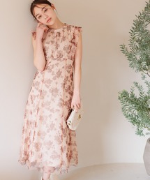 mysty woman | 花柄シアーレイヤーワンピース　113245(ワンピース)