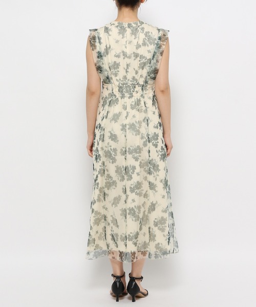 mysty woman（ミスティウーマン）の「花柄シアーレイヤーワンピース　113245（ワンピース・レディース・アイボリー/ブラック/ベージュ系その他・FREE）」の10枚目の写真