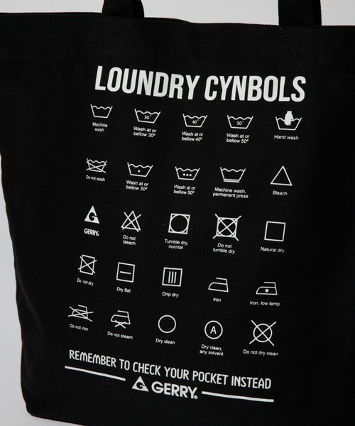 GERRY（ジェリー）の「【GERRY】ランドリーロゴキャンバストート ※R1996 YMY（トートバッグ・メンズ・ブラック/アイボリー・FREE）」の9枚目の写真