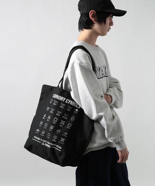 GERRY（ジェリー）の「【GERRY】ランドリーロゴキャンバストート ※R1996 YMY（トートバッグ・メンズ・ブラック/アイボリー・FREE）」の4枚目の写真