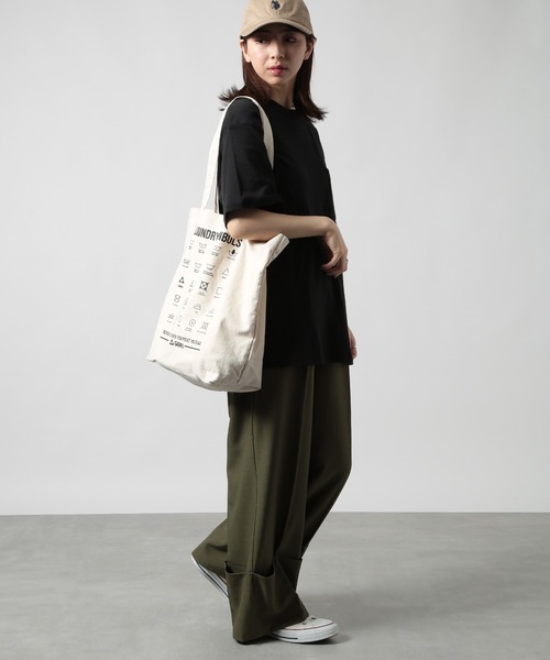 GERRY（ジェリー）の「【GERRY】ランドリーロゴキャンバストート ※R1996 YMY（トートバッグ・メンズ・ブラック/アイボリー・FREE）」の14枚目の写真