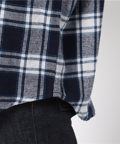 SLY（スライ）の「NATALIE CHECK SH（シャツ/ブラウス・レディース・カーキ系/ネイビー/ワインレッド・FREE）」の11枚目の写真