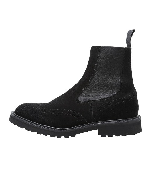Tricker's（トリッカーズ）の「Tricker's / トリッカーズ : 別注 SIDE GOA BOOTS SUEDE CLASSIC : ONLYARK-0-5030[MUS]（ブーツ・メンズ・ブラック・UK8.5/UK8/UK7/UK7.5）」の2枚目の写真