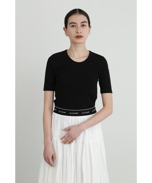 JILL STUART(ジルスチュアート)の「◆フライスエンブレムTシャツ(Tシャツ/カットソー・レディース・ブルー/ブラック/ホワイト・FREE)」の4枚目の写真