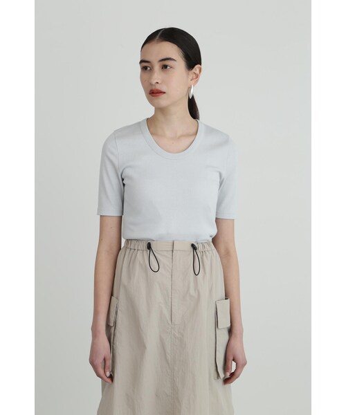 JILL STUART(ジルスチュアート)の「◆フライスエンブレムTシャツ(Tシャツ/カットソー・レディース・ブルー/ブラック/ホワイト・FREE)」の5枚目の写真