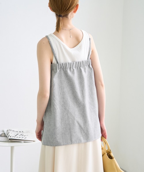 ROPE' PICNIC(ロペピクニック)の「【ご好評につき新色追加!】チュニックビスチェ/セットアップ対応・UVケア(キャミソール・レディース・ベージュ/グレー/ライトグレー/ベージュ系その他・38)」の9枚目の写真