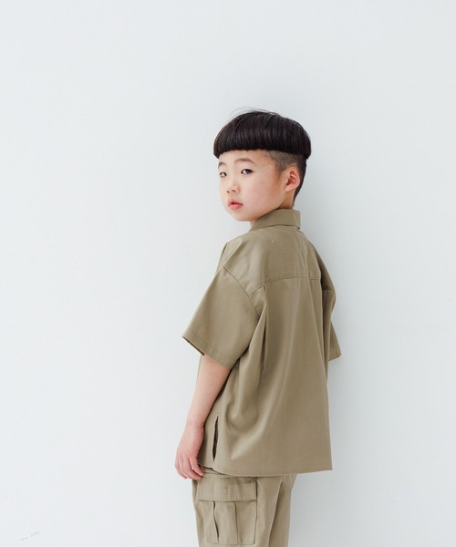 LOWRYS FARM(ローリーズファーム)の「DICKIESシャツ 994129(シャツ/ブラウス・キッズ・ベージュ/ブラック・130cm/150cm/110cm/140cm/120cm)」の3枚目の写真