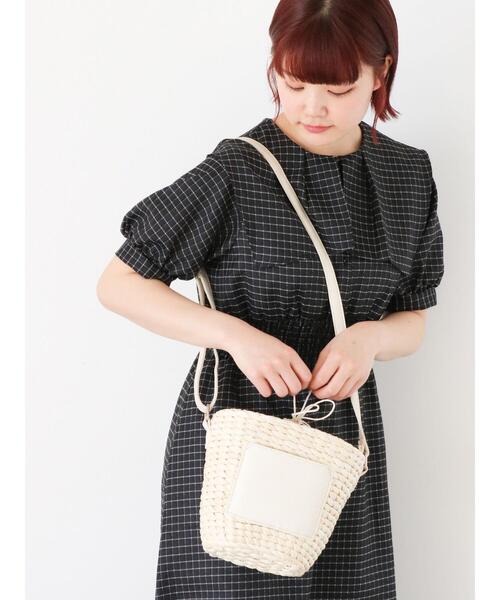 ehka sopo(エヘカソポ)の「雑材ショルダーバッグ(ハンドバッグ・レディース・ブラウン/キナリ・F)」の1枚目の写真