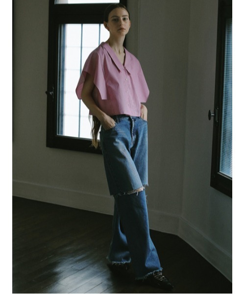 AMAIL（アマイル）の「Jaefun marin shirt（シャツ/ブラウス・レディース・ストライプ/ブラック/ホワイト・FREE）」の12枚目の写真