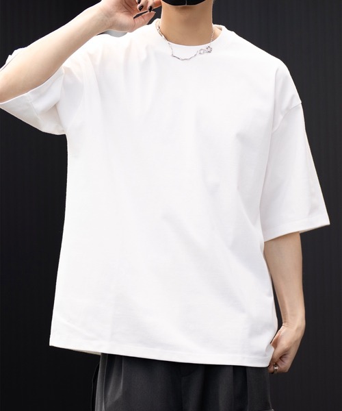 ふっとぼーる Lサイズ　コットン半袖Tシャツ　ホワイトネイビー 半袖 オーバーサイズド コットン Tシャツ ロサンゼルス