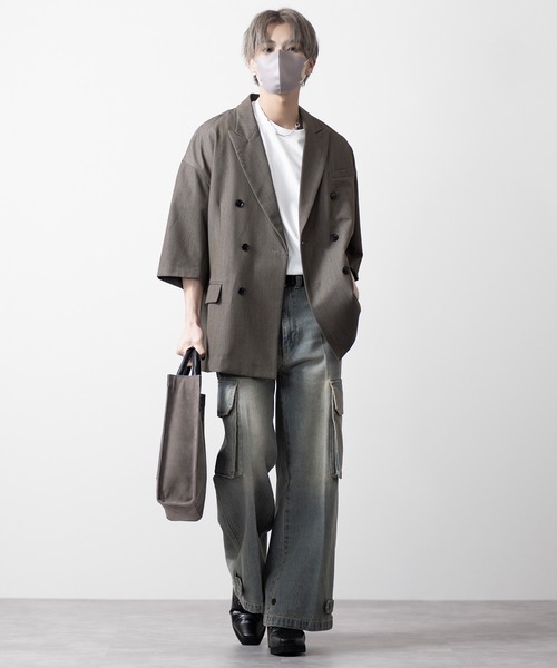 CLEL(クレイル)の「【CLEL】Functionary cotton heavyweight short sleeve T-shirt/ファンクショナリーコットン ヘビーウェイト半袖Tシャツ(Tシャツ/カットソー・メンズ・ホワイト/グレイッシュブルー/チャコールグレー/グレイッシュベージュ/ブラック/ライトグレー/ブルー系1/ライトパープル/チャコールアッシュ・L/M/S/XS)」の16枚目の写真