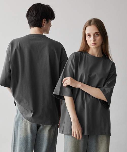 CLEL（クレイル）の「【CLEL】Functionary cotton heavyweight short sleeve T-shirt/ファンクショナリーコットン ヘビーウェイト半袖Tシャツ（Tシャツ/カットソー・メンズ・ホワイト/ブラック/チャコールグレー/グレイッシュブルー/グレイッシュベージュ/チャコールアッシュ/ブルー系1/ライトパープル/ライトグレー・XS/S/M/L）」の16枚目の写真
