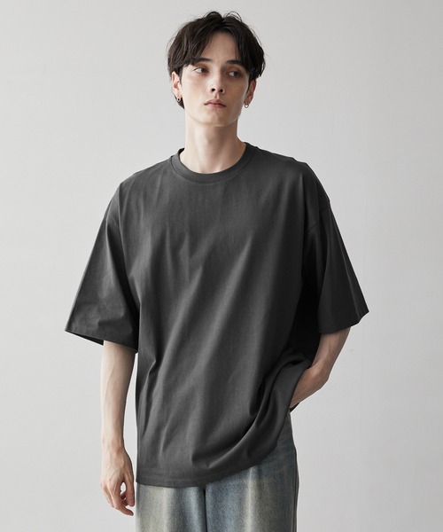 CLEL（クレイル）の「【CLEL】Functionary cotton heavyweight short sleeve T-shirt/ファンクショナリーコットン ヘビーウェイト半袖Tシャツ（Tシャツ/カットソー・メンズ・ホワイト/ブラック/チャコールグレー/グレイッシュブルー/グレイッシュベージュ/チャコールアッシュ/ブルー系1/ライトパープル/ライトグレー・XS/S/M/L）」の18枚目の写真