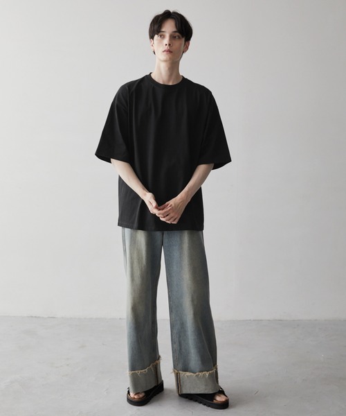 Tシャツ・カットソー COOR Regular Fit Henry T-shirt 5SH013 MUSINSA公式 | COOR Regular Fit Henry T-shirt (White)