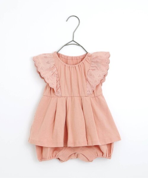 p.premier（ピードットプルミエ）の「レース使いフリルワンピースロンパース（ロンパース・キッズ・ブラウン/ピンク/イエロー/グリーン・60/80/70）」の7枚目の写真