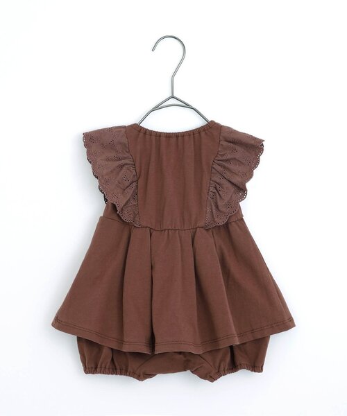 p.premier（ピードットプルミエ）の「レース使いフリルワンピースロンパース（ロンパース・キッズ・ブラウン/ピンク/イエロー/グリーン・60/80/70）」の9枚目の写真