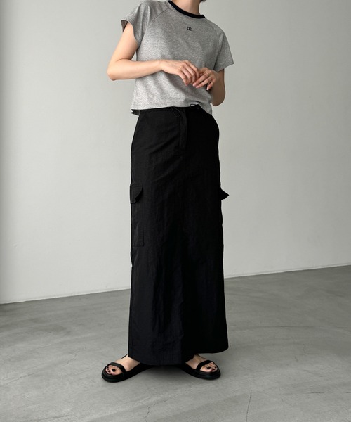 CANAL JEAN(キャナルジーン)の「El mar CE刺繍リンガーチビTEE(Tシャツ/カットソー・レディース・ホワイト/ベージュ/グレー・ONE SIZE)」の9枚目の写真
