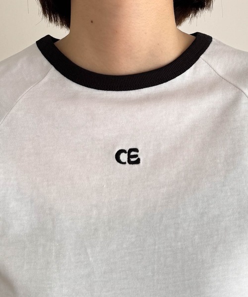 CANAL JEAN(キャナルジーン)の「El mar CE刺繍リンガーチビTEE(Tシャツ/カットソー・レディース・ホワイト/ベージュ/グレー・ONE SIZE)」の17枚目の写真