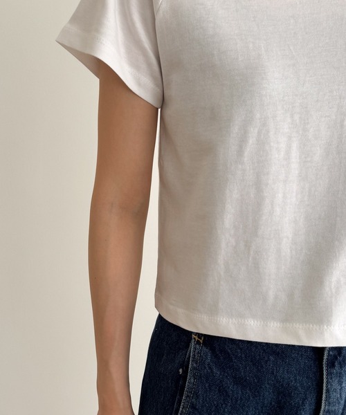 CANAL JEAN(キャナルジーン)の「El mar CE刺繍リンガーチビTEE(Tシャツ/カットソー・レディース・ホワイト/ベージュ/グレー・ONE SIZE)」の18枚目の写真