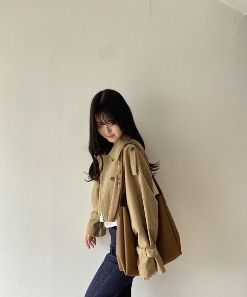 RiLi(リリ)の「ポーチ付きワンハンドルトート【RL】(トートバッグ・レディース・キャメル/アイボリー/ブラック・FREE)」の10枚目の写真