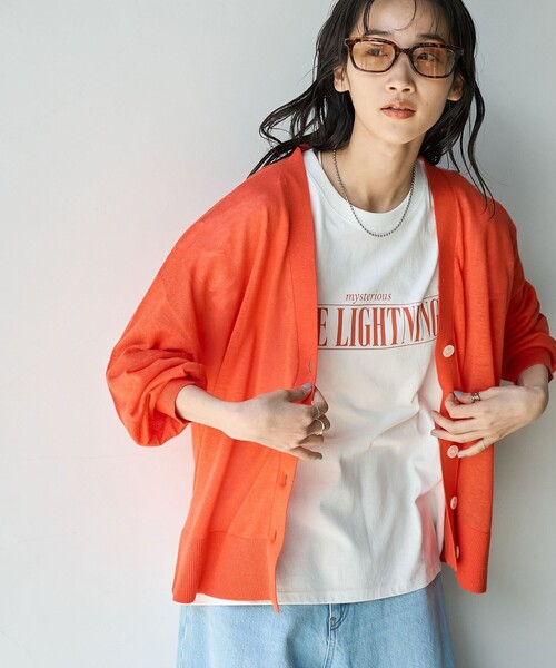 coen（コーエン）の「ピグメントアソートフリルTシャツ（Tシャツ/カットソー・レディース・ダークグレー/オフホワイト/その他1/コバルトブルー・M/L）」の18枚目の写真