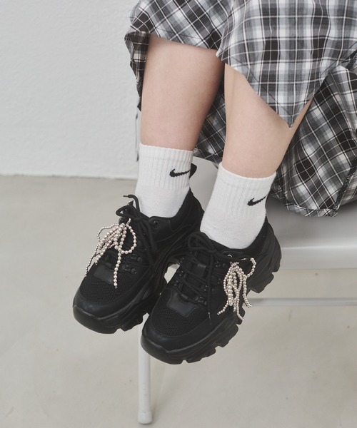 ENVYM(アンビー)の「ボリュームソールスニーカー 厚底(スニーカー・レディース・ブラック/ホワイト・22.5/24.5/23.5)」の16枚目の写真