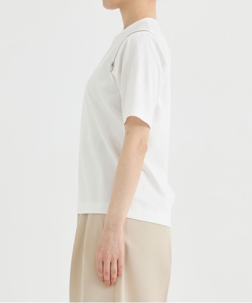 tシャツ 「CINOH/チノ」別注 REFINA ZIP T-SHIRT/リフィナコットンショルダージップTシャツ レディース CINOH tシャツ 「CINOH/チノ」別注 REFINA ZIP T-SHIRT/リフィナ
