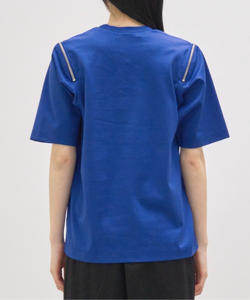 CINOH(チノ)の「【CINOH/チノ】別注 REFINA ZIP T-SHIRT/リフィナコットンショルダージップTシャツ(Tシャツ/カットソー・レディース・ホワイト/グレー/ブルー・36/38)」の17枚目の写真