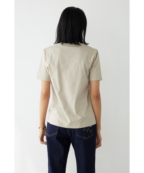 ALEXIA STAM（アリシアスタン）の「Basic Silky Cotton Tee /シルキーコットンTee（Tシャツ/カットソー・レディース・ベージュ/ホワイト/ブラック・FREE）」の18枚目の写真