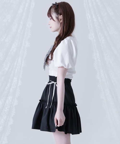 TRAVAS TOKYO(トラバス トウキョウ)の「『TRAVAS TOKYO/トラバス トーキョー』リボン付きパフスリーブトップス(その他トップス・レディース・ブラック/ホワイト・M/L)」の9枚目の写真