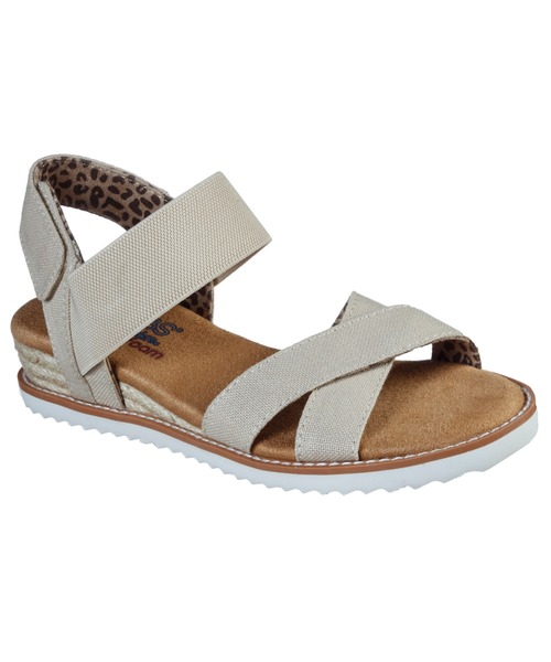 SKECHERS(スケッチャーズ)の「SKECHERS DESERT KISS - SECRET PICNIC / スケッチャーズ デザート キス-シークレット ピクニック(サンダル・レディース・ブラック/ナチュラル・22cm/23cm/24cm/25cm/26cm/27cm)」の2枚目の写真