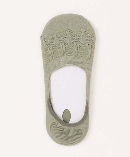 Fun & Daily(ファンアンドデイリー)の「F&D : カットアウトメッシュカバーソックス(ソックス/靴下・レディース・ホワイト/グリーン/ピンク/ベージュ/ブラック・FREE)」の4枚目の写真